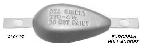 Weld on Anodes ZTS-4-1/2 Zinc